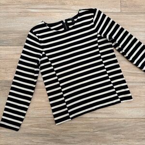 J. Crew 100% Cotton Striped Long Sleeve Tee Size Small